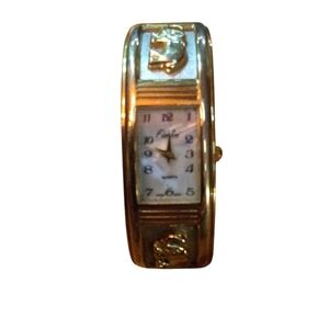 VTG 90's Fiorlini Women's Watch Gold Tone With Elephants Tested Works